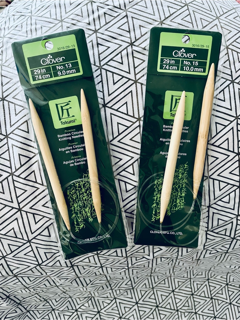 Bamboo Circular Knitting Needles - Natural (Set of 2)